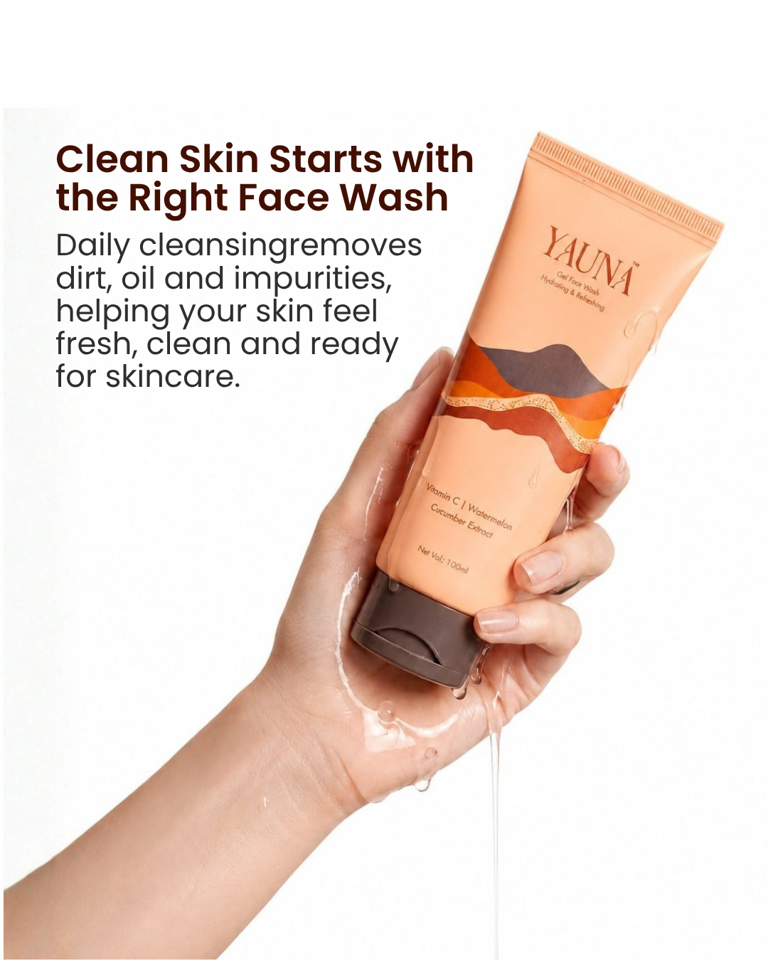 YAUNA Watermelon Glow Face Wash