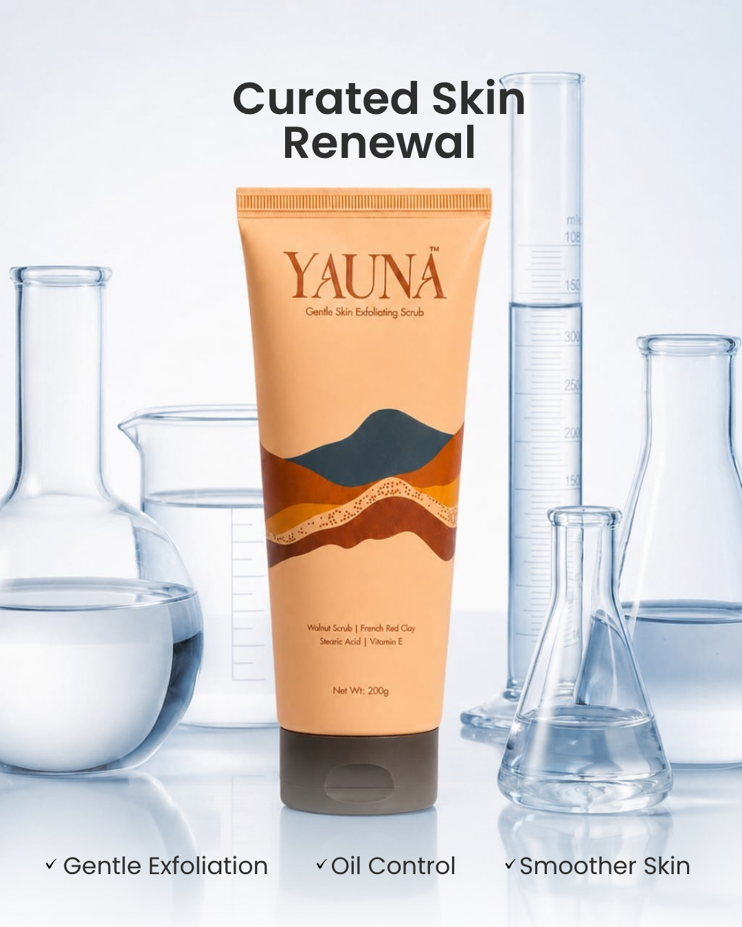 YAUNA French Red Clay Face Scrub